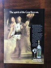 1978 vintage original print ad Wolfschmidt Genuine Vodka