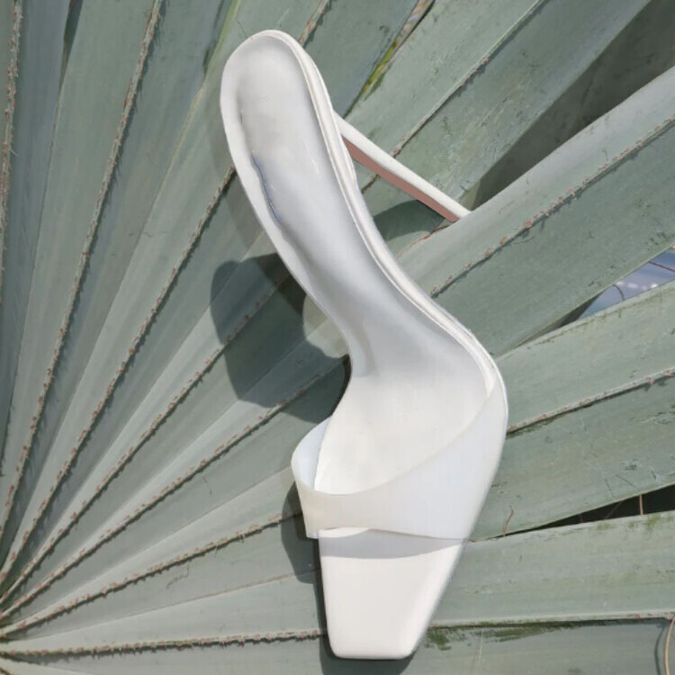 PANTOFOLA D’ORO Sandali donna punta quadrata tacco alto slip on mules sexy slide ciabatte sera