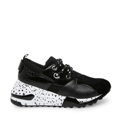 steve madden sneakers black and white