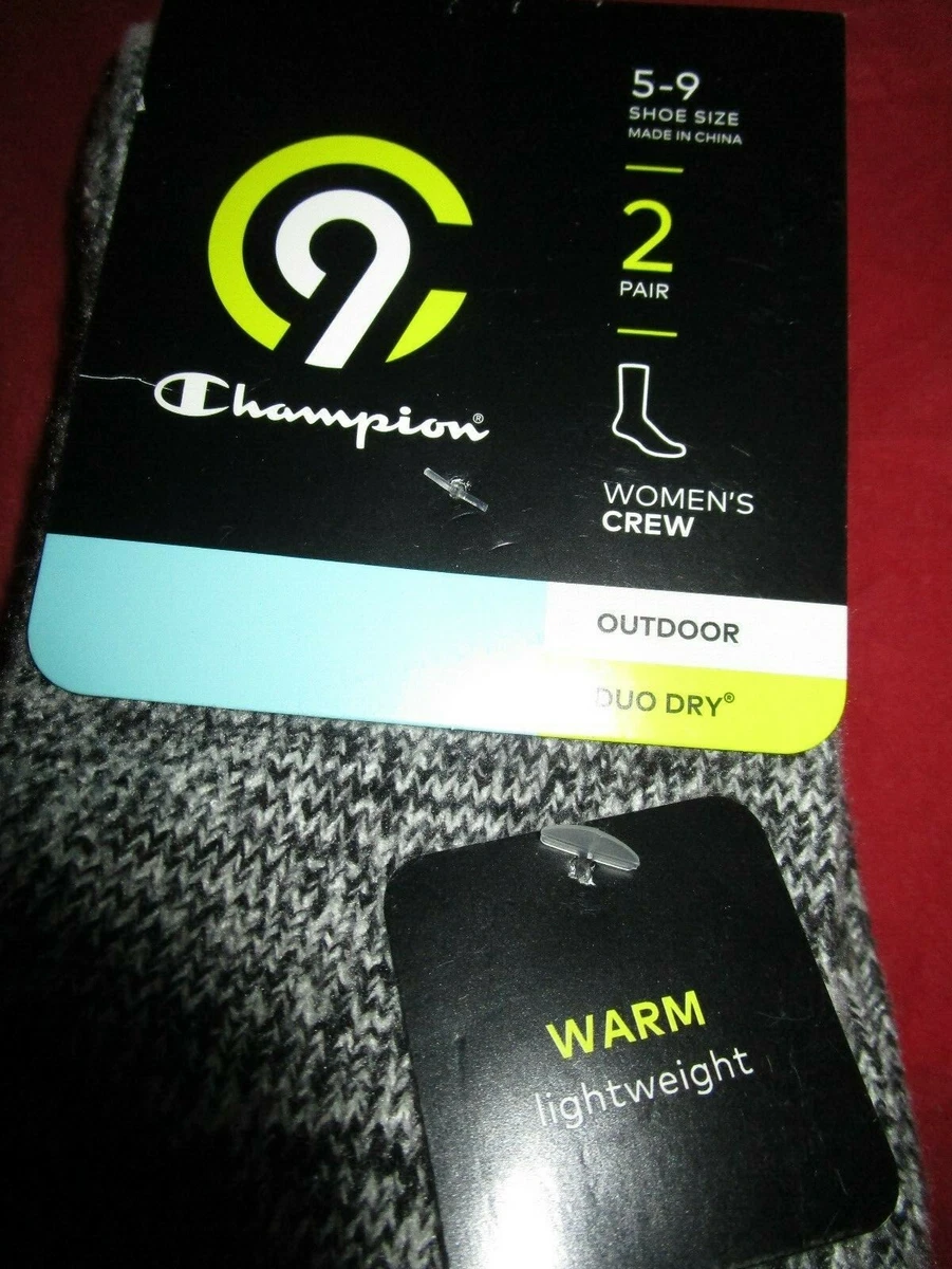 Champion duo dry top women's crew socks