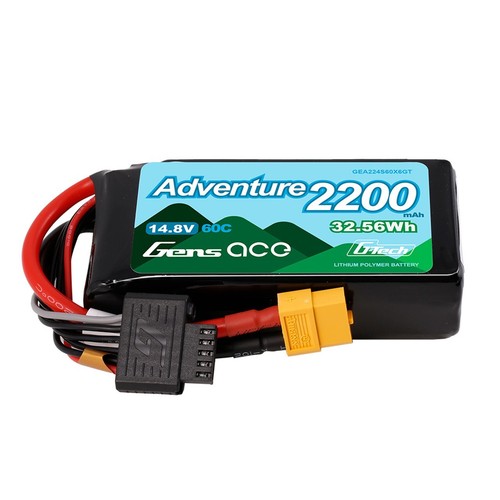Gens ace 2200mAh 4S 60C 14.8 V G-Tech Adventure Lipo Battery Pack with XT60 Plug - Picture 5 of 5