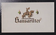2 Old Cigars label BN77988 Gansaritter Man Horse 