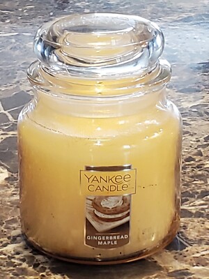 YANKEE CANDLE GINGERBREAD MAPLE CANDLE 14.5 OZ JAR RETIRED SCENT (HARD TO FIND)