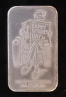 1989 Happy Fathers Day National Mint Rare Bullion-999 Silver 1 Oz Ounce Art Bar