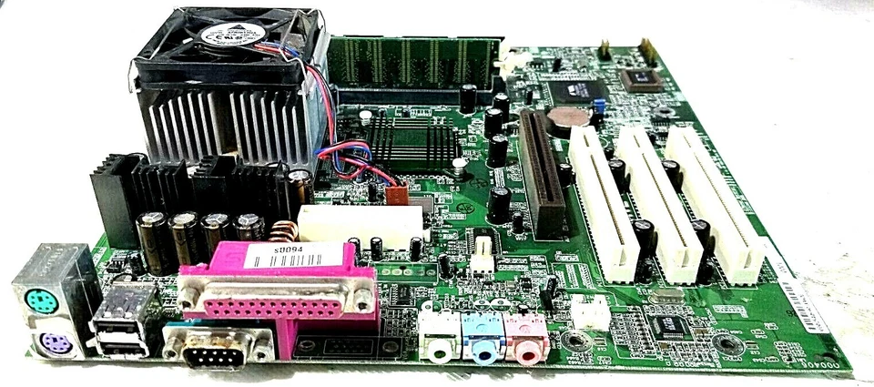 COMPAQ UWAVE MOTHERBOARD + 700MHz AMD DURON D700AUT1B CPU + 256MB RAM +H/S & FAN - Image 2 of 2