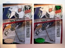 (x2) 1993 Parkhurst Prospects Chris Pronger WHALERS Rookie Base + Emerald #249