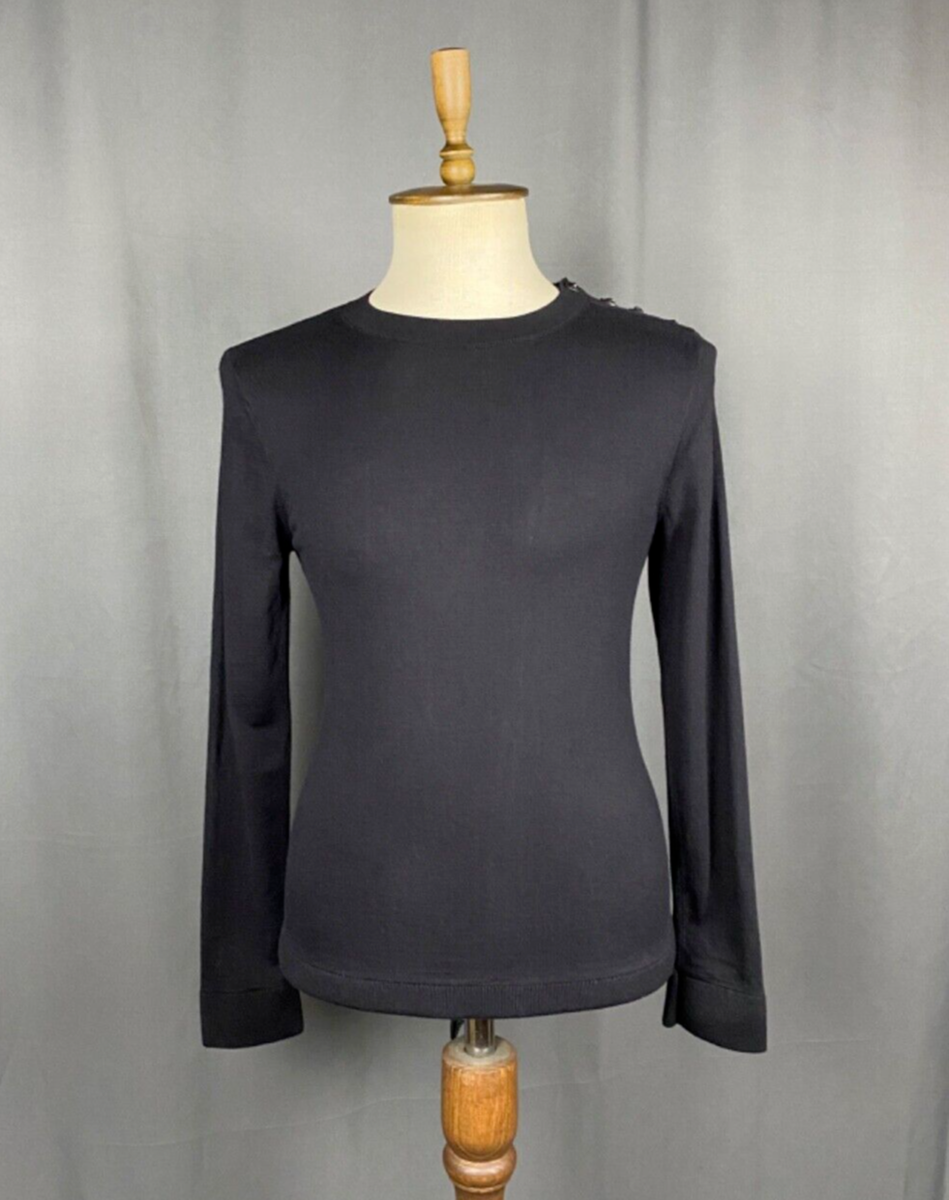 Chanel Men's Black Wool Crewneck Sweater Size S-M