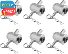 6Pack Aluminum Half Conical Coupler with Clips Pins for Stage Truss Bed Plate Fi