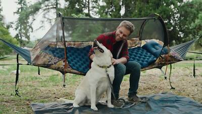 Hamac Camping Night Cat Avec Moustiquaire Et Bâche Imperméable – 1 Place – Armée