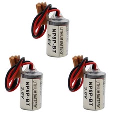 3PCS ER3V NP8P-BT 3.6V 1100MAH Non-rechargeable Li-ion Battery with Brown Plug