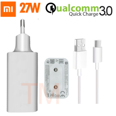 Original Xiaomi Qualcomm4 Charger Schnell Ladegerät Netzteil 27W Lade/Datenkabel