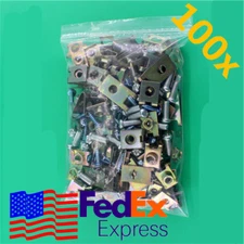 Car Fender Bumper Mudflap Self Tapping Washer Steel Iron Fastener Clip Screw USA