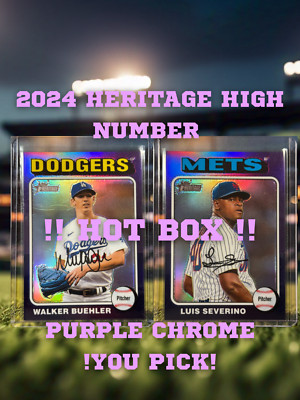 2024 Heritage High Number Purple CHROME HOT BOX Parallels