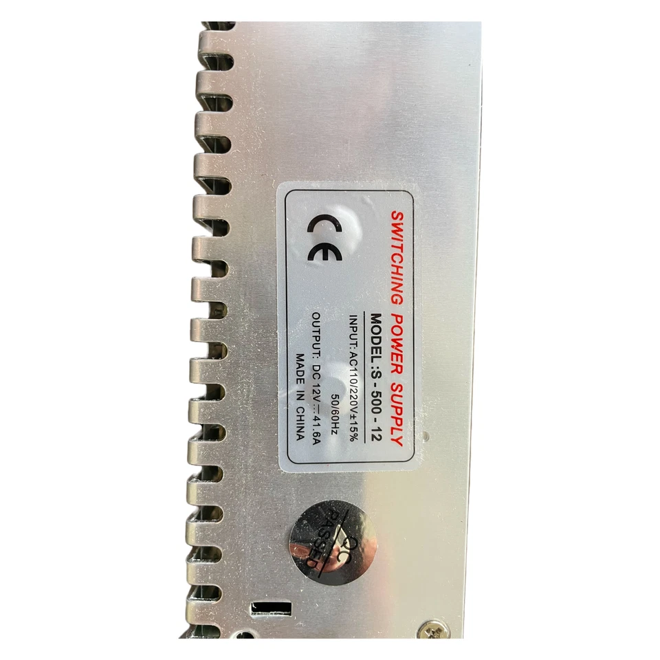 Schaltnetzteil S-500-12 (12V 41.6A) AC/DC-Einbaunetzteil 41.6A 500W 12V DCstable - Bild 3 von 4