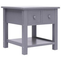 Beistelltisch Grau 40×40×40 Cm Paulownia Holz