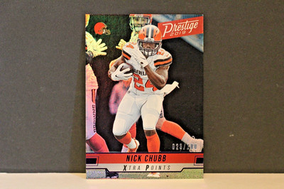 2019 PANINI PRESTIGE BROWNS 23/100 NICK CHUBB #54 (F4)