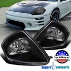 Fit 2000-2005 Mitsubishi Eclipse Black Headlights Front Head Lamp 00-05 Pair L+R (For: Mitsubishi Eclipse)