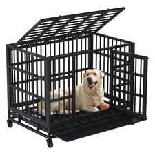 48 inch Heavy Duty Crates for Large Dog, Indestructible and Escape-Proof Cage...