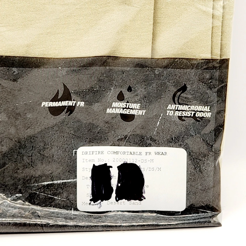 Drifire Ultra Lightweight Short Sleeve Tee T Shirt Permanent FR Desert Sand M - Image 3 of 4