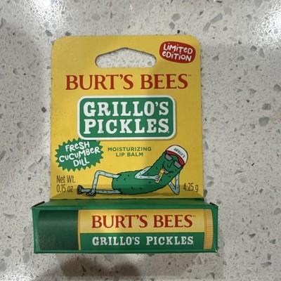 Burt's Bees Grillo's Pickles Fresh Cucumber Dill Hydrating Lip Balm 0.15 oz