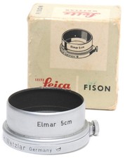 Leica Leitz FISON Lens Hood 12510 chrome for Elmar 5cm original boxed