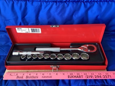 Proto Professional Tools USA J54116 Set Socket 1/2 Dr 12 Piece 12 Point + Box