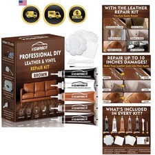 Brown Leather Repair Kit for Furniture, Leather Couch Repair Kit for Car Inte...