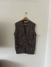 Monsoon Diffusion Vtg Lavender Speckle Mohair Blend Sleeveless Cardigan Size M