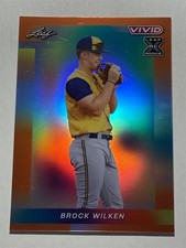 BROCK WILKEN brewers 2023 Leaf Vivid #57 Prismatic Orange XRC 3/3 (H3)