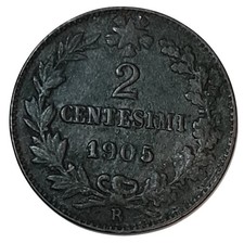 ITALIEN ITALIA ITALY 2 CENTESIMI 1905 VITTORIO EMANUEL III.