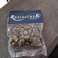 Furniture Hammered Brass Tacks 48 Pack New in Package Silver Creek Leather Co.