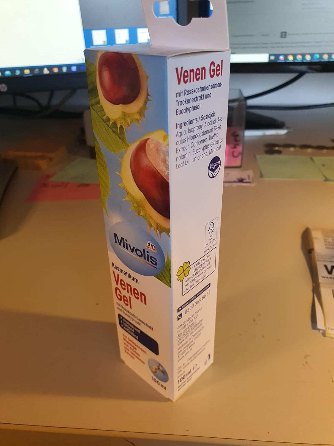 Gel veineux apaisant après travail pour jambes lourdes et chevilles