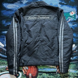 Harley Davidson Black/Grey Vintage Men's Motorcycle Riding Jacket Size XL