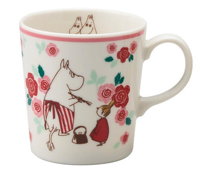 Moomin Mug Cup All About Moominmama Pink 8.5x9cm 300ml Porcelain Licensed Japan
