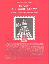 #C72 Stars Air Mail Stamp Poster - Unofficial Souvenir Page Flat with HC