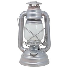10" HURRICANE PARAFFIN LANTERN INDOOR OUTDOOR CAMPING LAMP STORM LIGHT SILVER