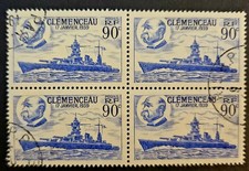 France bloc YT 425 - Le Clémenceau - oblitéré cachet rond - 1939