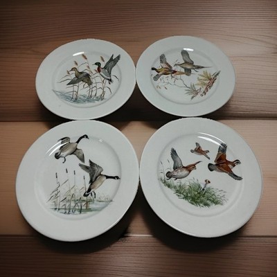Set of 4 Vintage Schumann Arzberg Germany Fine Porcelain ''Ducks'' Plates 7.75''