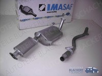 Imasaf Auspuff Mitteltopf+Endtopf für Terrano II 2.7 TD 4WD 93-96 | 3TüRer