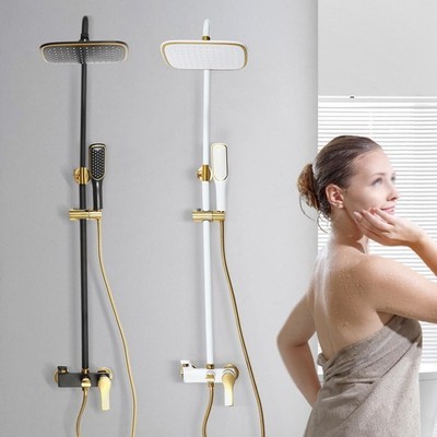 Duschsystem Dusche Brausekopf Höhenverstellbar Shower Handbrause Dusch Satz