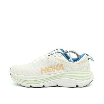 Hoka One Herren Gaviota 5 Schuhe Weiß/Blau Mesh Gepolstert Laufschuhe EU 42