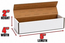 150 Mixed Size White Corrugated Mailer Shipping Boxes 5x4x2 6x4x2 6x4x3 50 Each