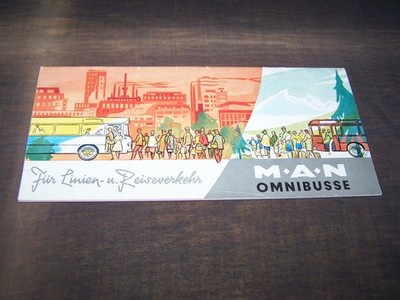 TOPRARITÄT Herrlicher Prestige Prospekt MAN Omnibusse von 1960 !!!