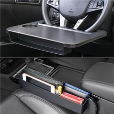 HZGAMER 2-in-1 Car Steering Wheel Tray  Seat Gap Filler Organizer Travel