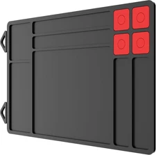 Pistol Gun Cleaning Mat, Thick Pad with Magnetic Organizer Black 