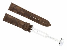 20MM LEATHER STRAP BAND FOR BREITLING PILOT DEPLOYMENT CLASP COLT LIGHT BROWN