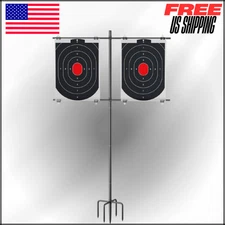 Shooting Target Stand W 5 Prong Base Target Steel Holder for Firearms, No Paper