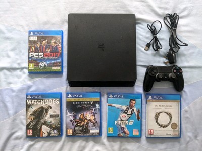 Sony PlayStation 4 Slim 500GB PS4 Konsole Bundle Wireless Controller 5 Spiele