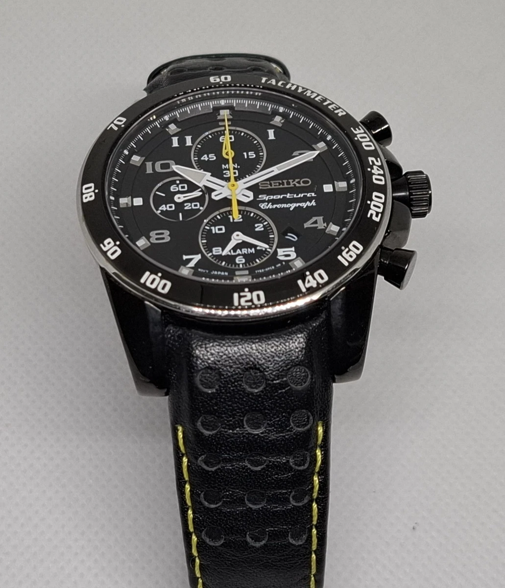 Seiko Sportura Armband Uhr Chronograph - 7T62 0PCB with Box and Papers