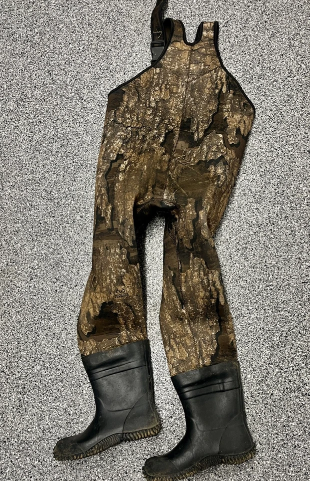 8 Ventiladores Niños Vadeadores de Pecho con Botas, Neopreno Impermeable Juvenil Vadeador Talla 8/9 Foto 2 de 4